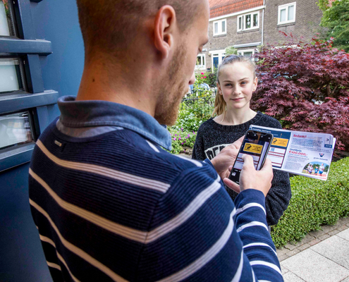 Verkopen scannen qr-code